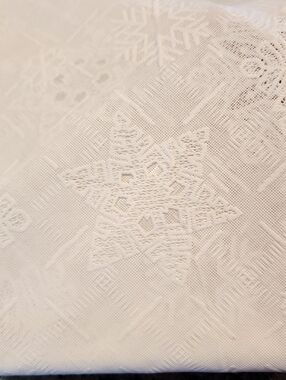 Snowflake Vinyl Tablecloth Miles Kimball Snowflake, NWT, Vintage